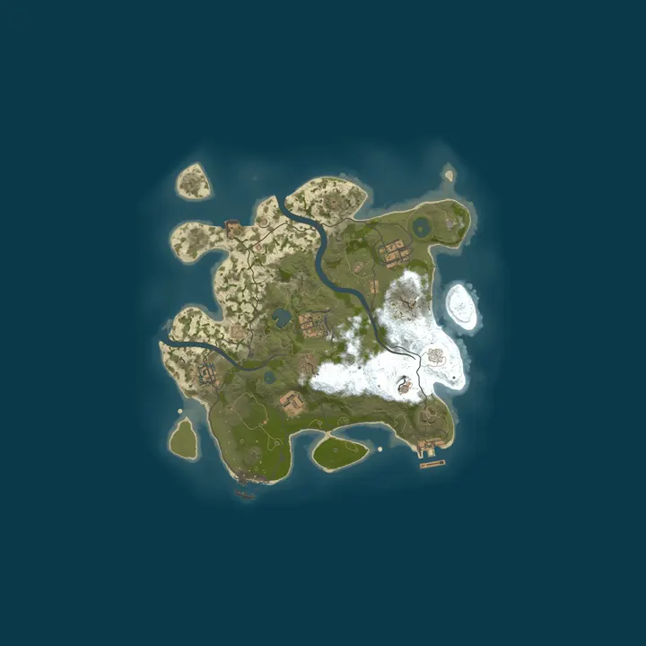 Map of AMP Powered Rust Server