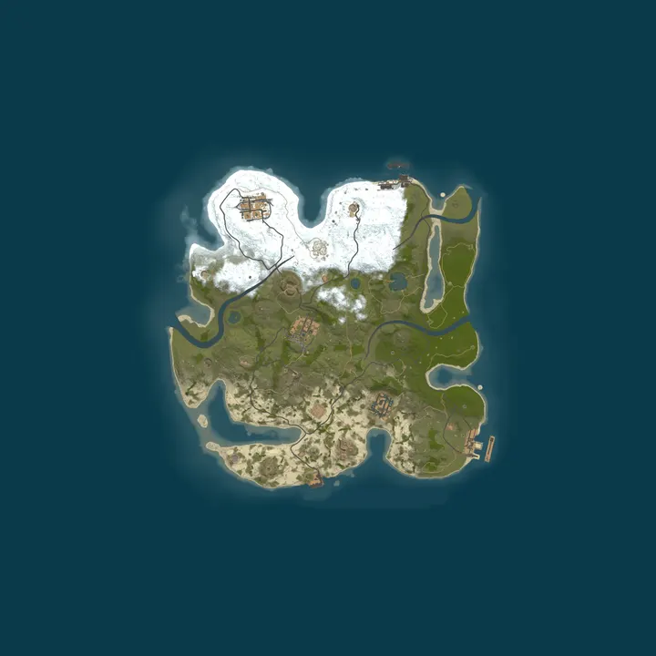 Map of A Shockbyte Rust Server
