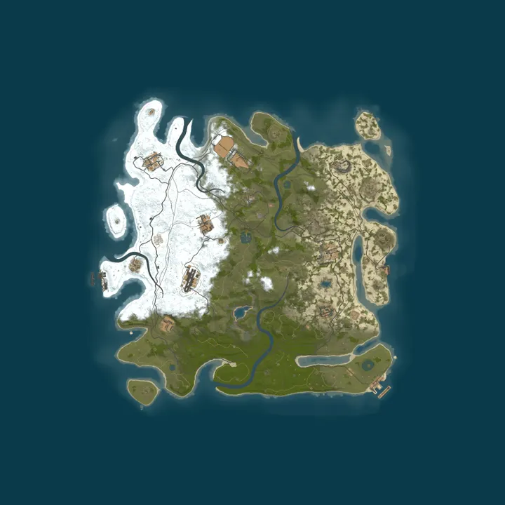 Map of Grizzly Outpost 2x | Solo/Duo/Trio | Biweekly | Noob Friendly |