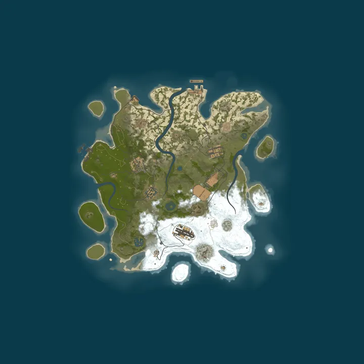 Map of JP RustPve Guren Server No kill No raid beginner