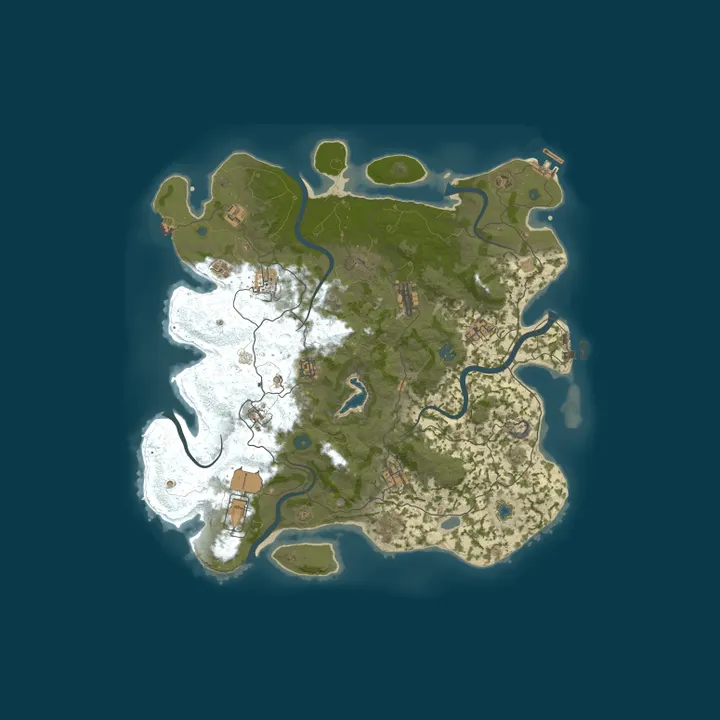 Map of Outland PvE | Raidable Bases | Bots | 2x