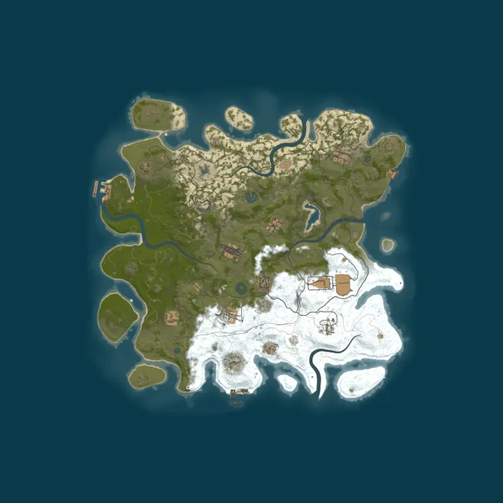 Map of RustMode PvE | 10/29 | No Tech Tree | Skills | Raids | Events