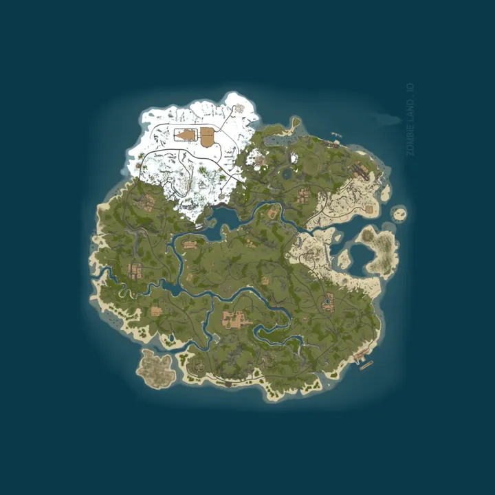 Map of Zombie Land 3x PVE | Raids | Skills | Events | Custom Maps