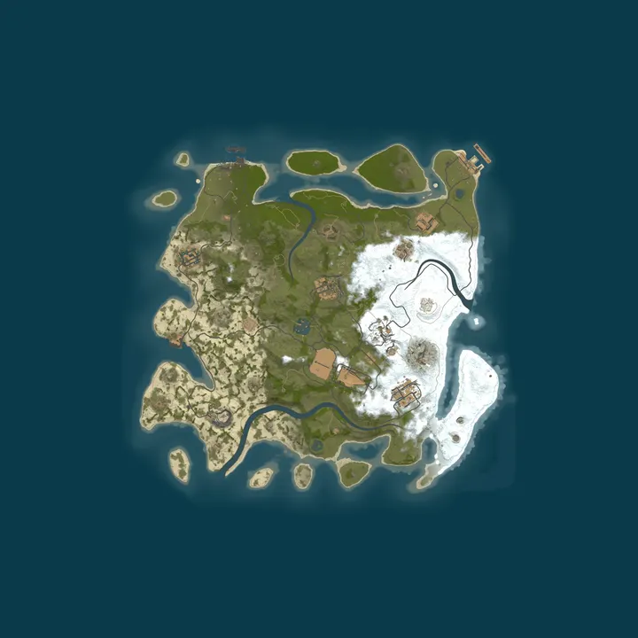 Map of PARADISE RUST #2 [ X25 | NOLIMIT | KITS | CLANS | TP ]
