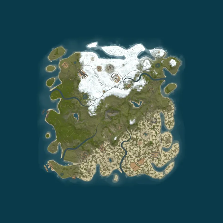 Map of Quiet Rust | 50% Upkeep | Low Pop | Monthly Wipe