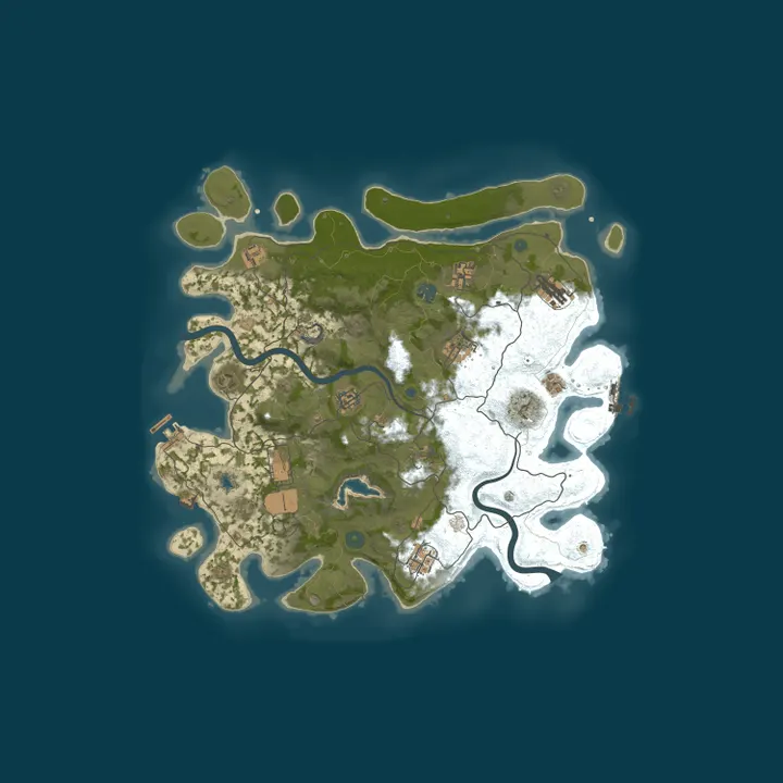 Map of #2 EPIC RUST MAX2 [X2|TP|KITS|RPG|PVP] 29.10 Global Wipe