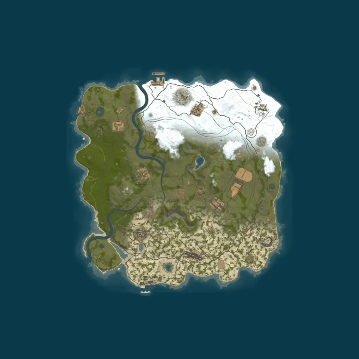 Map of A Shockbyte Rust Server