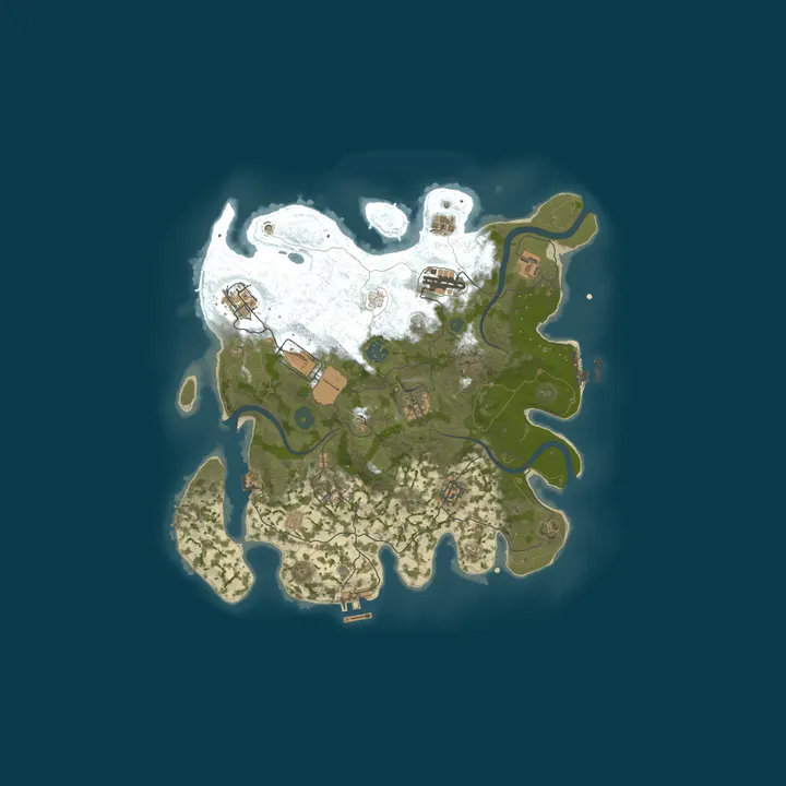 Map of A Shockbyte Rust Server