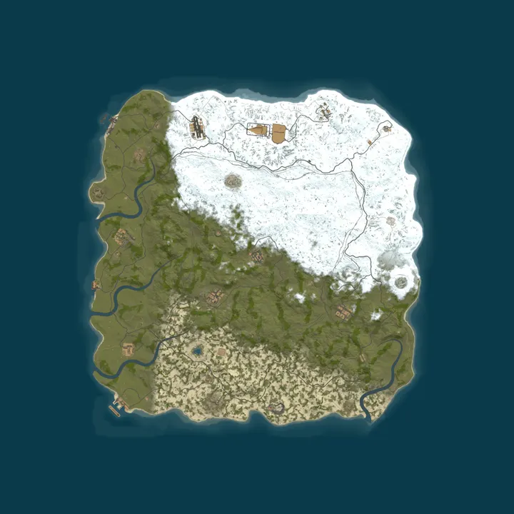 Map of MIRAGE RUST | SUNDAY 2x | VANILLA+ | Wipe 25.10