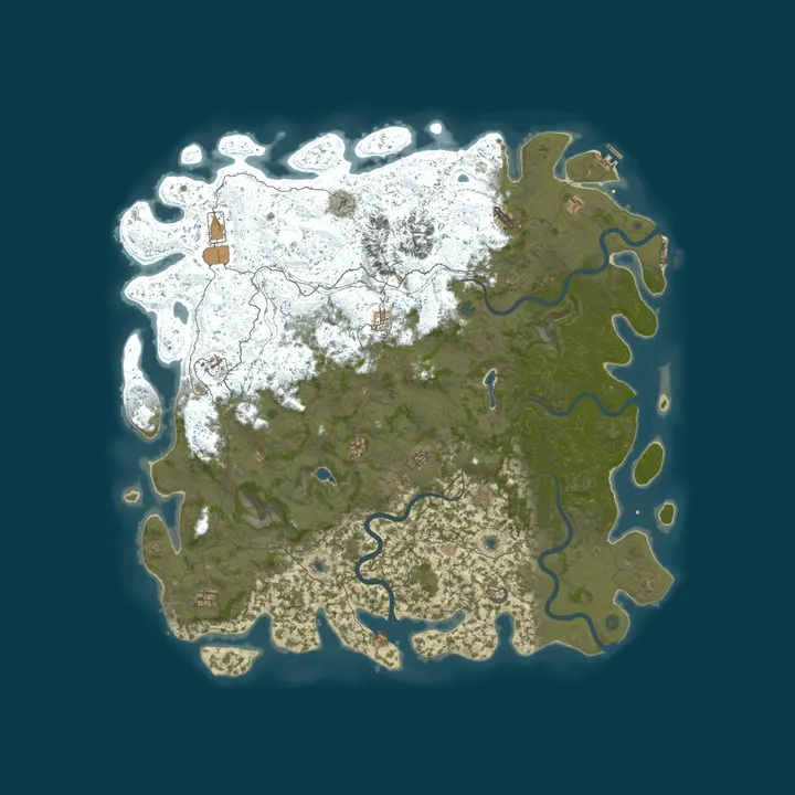 Map of [RU] GoldRust x1 | Monthly | NPC, захват точек