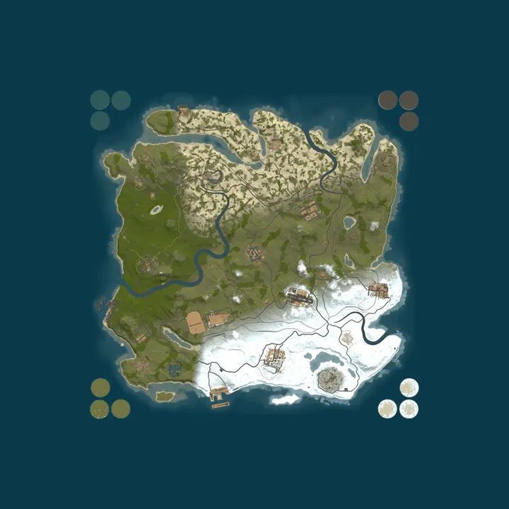 Map of [ESP/Ñ] BANDOLEROS PvE | PvE Avanzado | Mundo Vivo